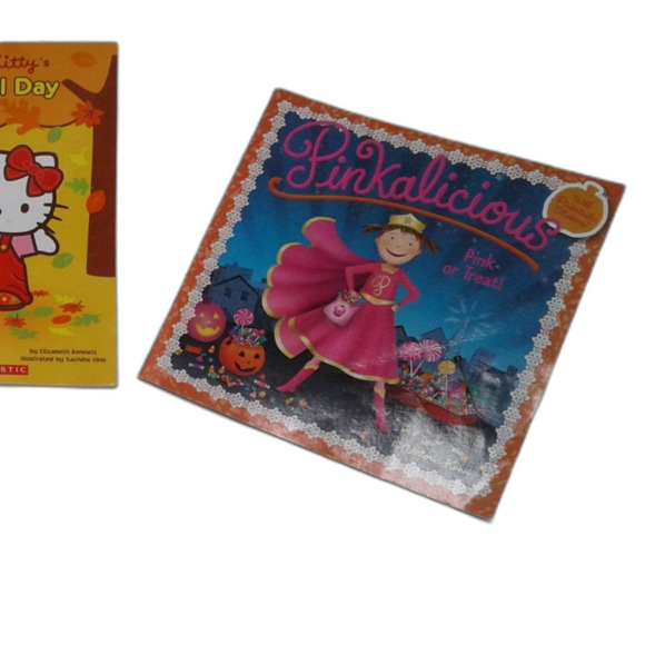 Fall Themed Young Child 4-Book Bundle: Hello Kitty, Clifford, Pinkalicious, More - Picture 3 of 12